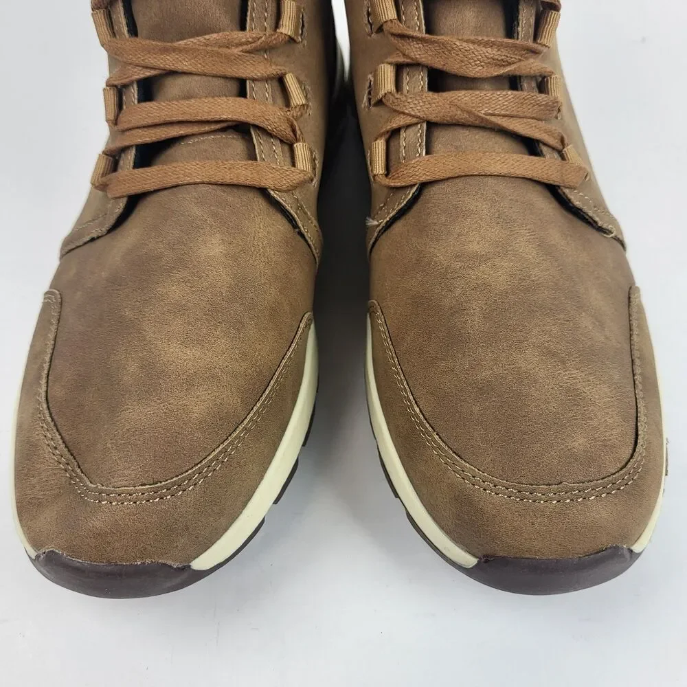 Bullboxer B-52 Dell Lace Up Casual Sneaker Boot Side zip Brown Size 10